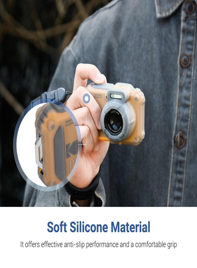 جي جي سي غطاء سيليكون من JJC لكاميرا Kodak PIXPRO WPZ2، جراب حماية للكاميرا مقاوم للخدش والغبار بتصميم قبضة آمنة ولا يؤثر على استخدام أزرار الكاميرا - Image 4